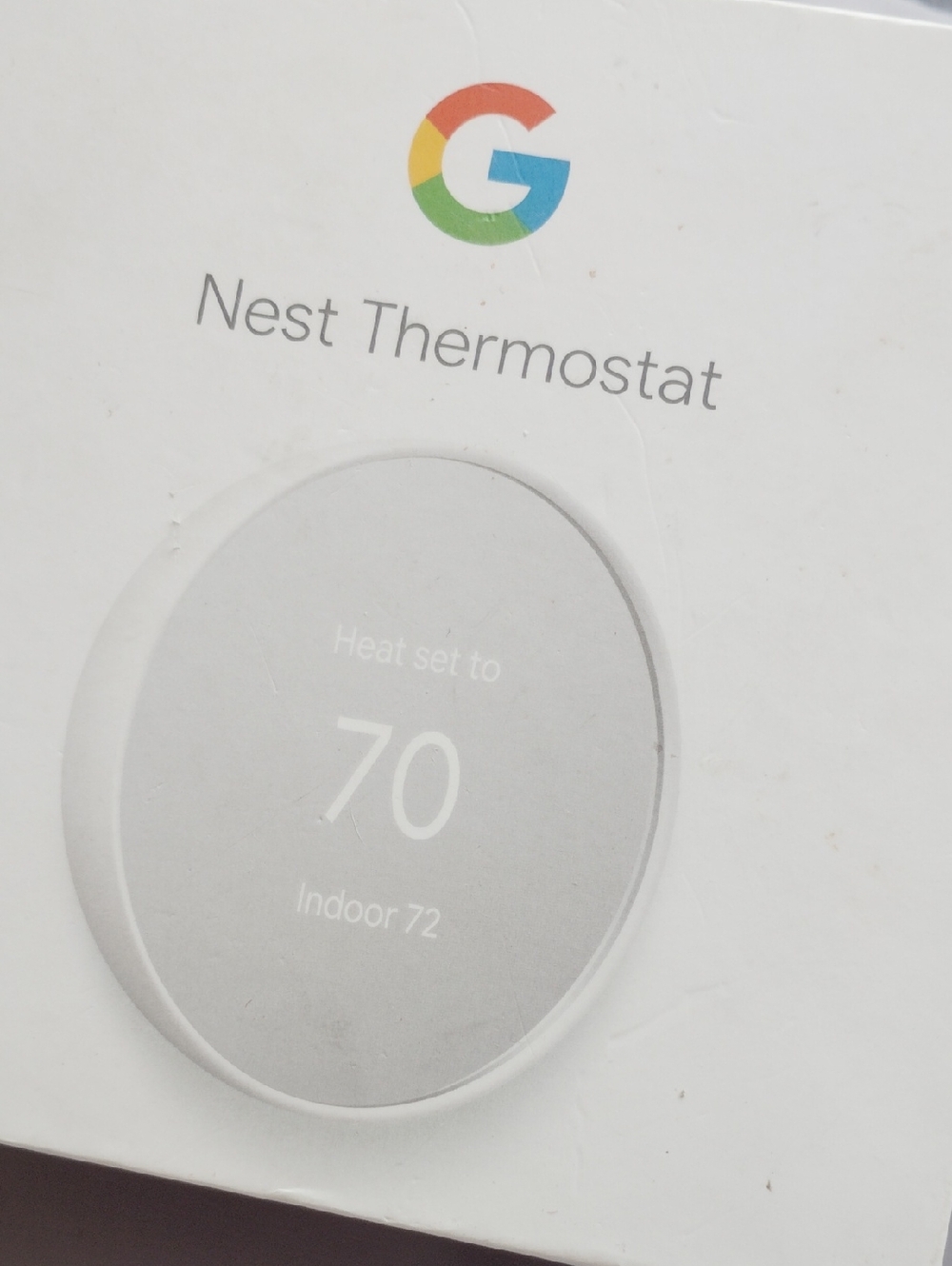 google Nest Thermostat - White and Silver Accent